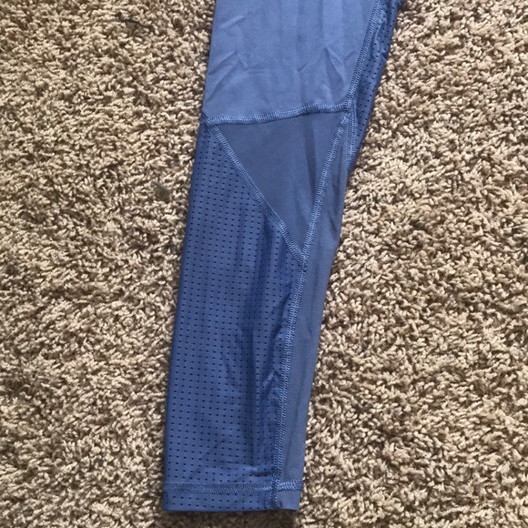 Grey/blue mesh detail Victoria sport leggings - Picture 3 of 6